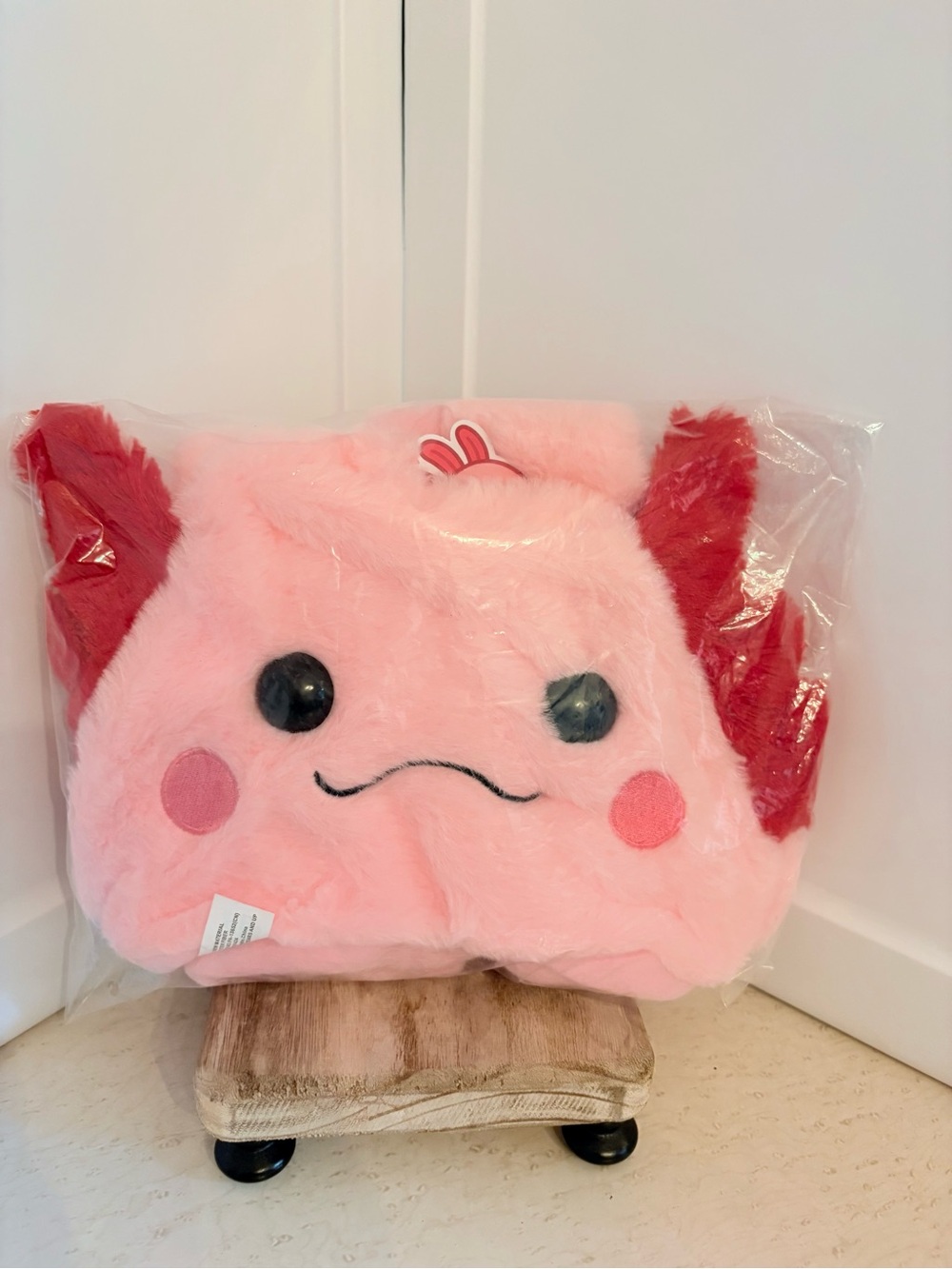 Rhode Island Novelty pink axolotl plush hoodie scarf